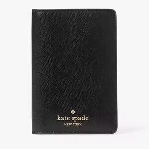 Kate Spade Black Travel Wallet with Gold Logo NWOT